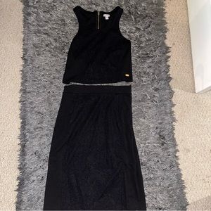 GUESS crop top and skirt